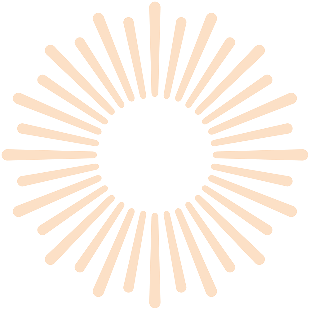 orange sunburst graphic 