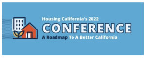Housing California 2022 Annual Conference logo with light blue background and image of a house